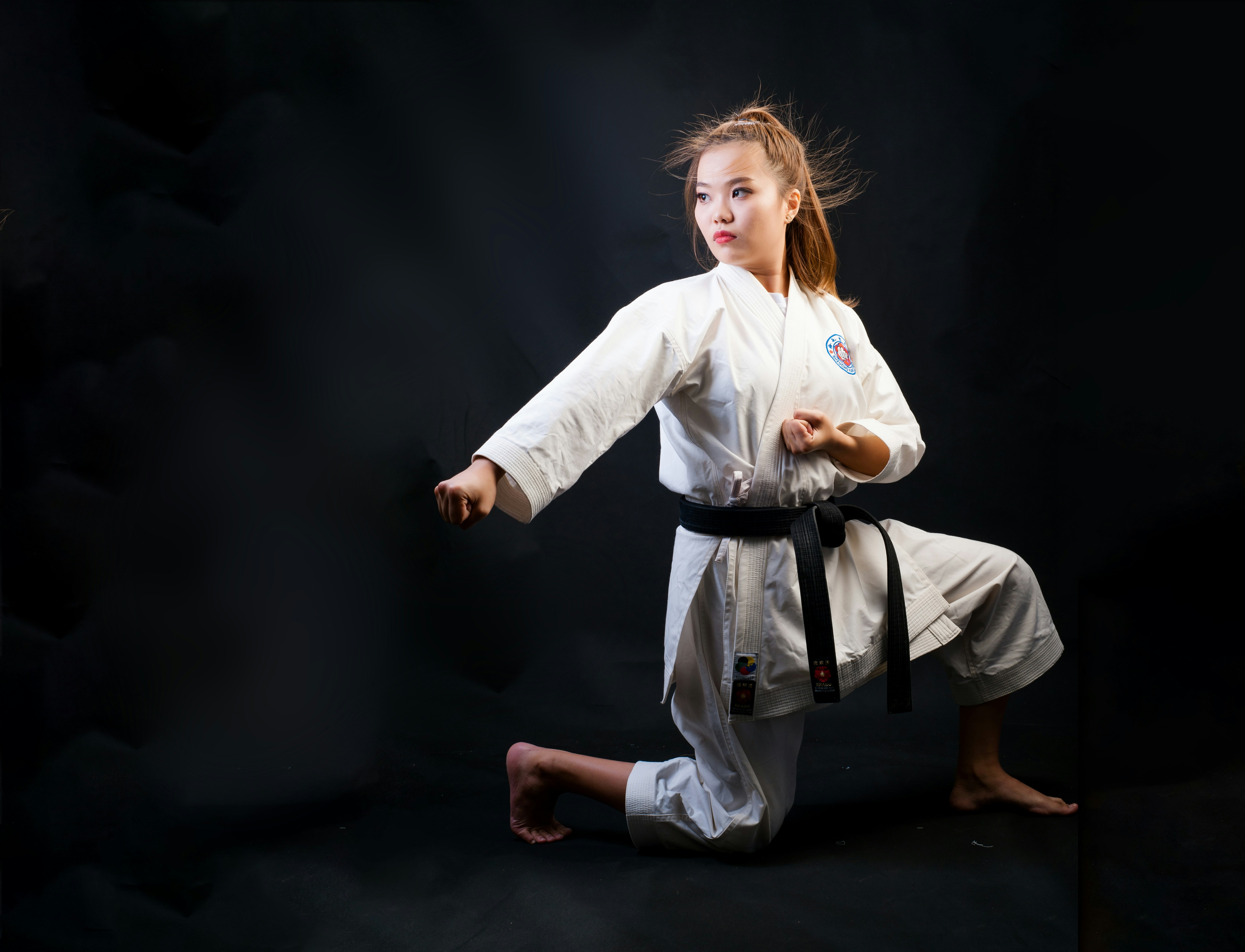 Karate specialist performing kata